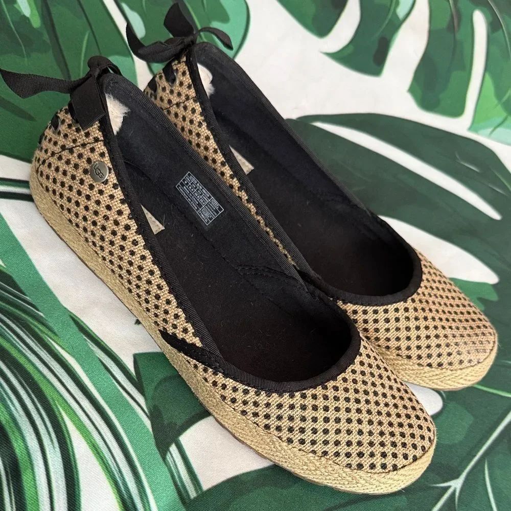 * UGG Black and Tan Mesh Flats